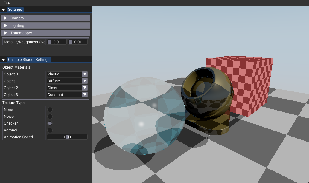 13 Callable shaders material system result