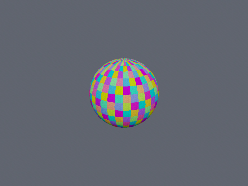 Clustered sphere colored by cluster ID